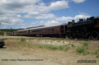 Summerland Tourist Train, Kettle Valley Railway Naramata Section, 2009-06.